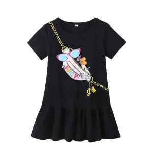 Baby Girl Casual Dress Cotton Short Sleeves