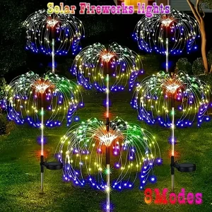 3/1pcs LED Solar Firework Lights
