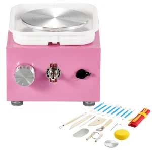 Mini Pottery Wheel. Adjustable Speed Detachable Basin