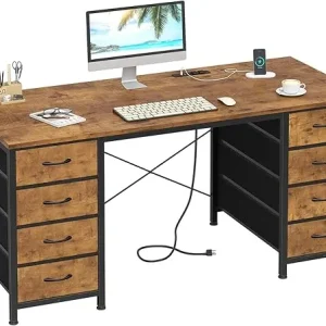 50 Inch Computer Desk with 8 Drawers