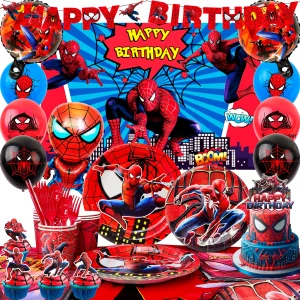Spiderman Party Supplies,115 Pcs