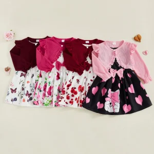 Heart/ Floral Print Dress